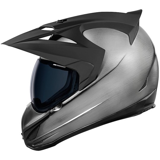 Integral Motorcycle Helmet All Road Icon Variant Quicksilver