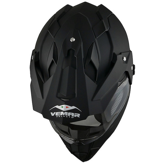 Integral Motorcycle Helmet All Road Vemar Kona Matt Black Double Visor