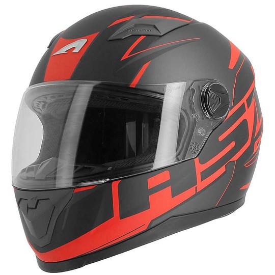 Integral Motorcycle Helmet Astone GT2 AST Black Red Matt
