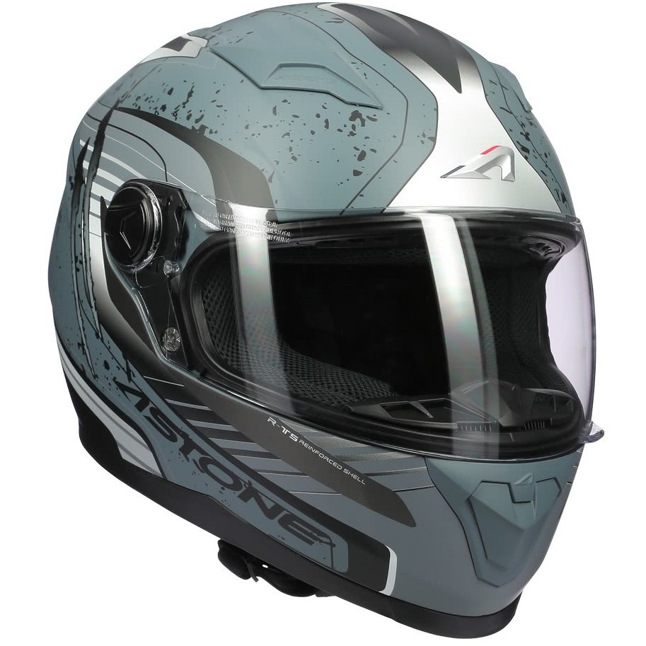 Integral Motorcycle Helmet Astone GT2 GEKO Dark Gray Opaque