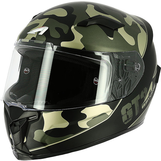 Integral Motorcycle Helmet Astone GT3 Camo Matt Brown