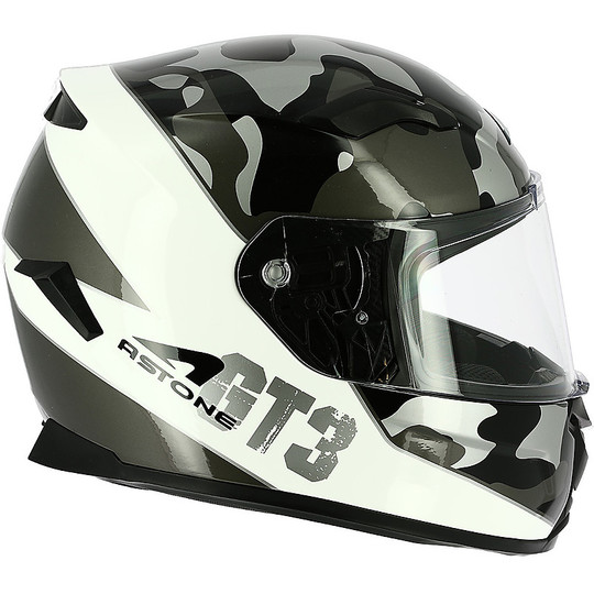 Integral Motorcycle Helmet Astone GT3 Camo White