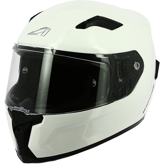 Integral Motorcycle Helmet Astone GT3 Solid White Glossy
