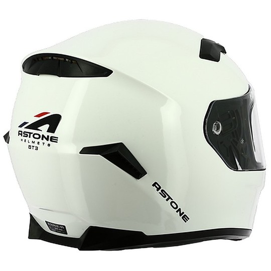 Integral Motorcycle Helmet Astone GT3 Solid White Glossy