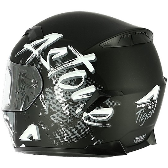 Integral Motorcycle Helmet Astone GT3 Tiger Matt Black