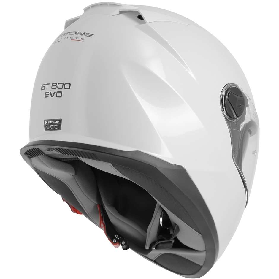 Integral Motorcycle Helmet Astone GT800 Evo Glossy White