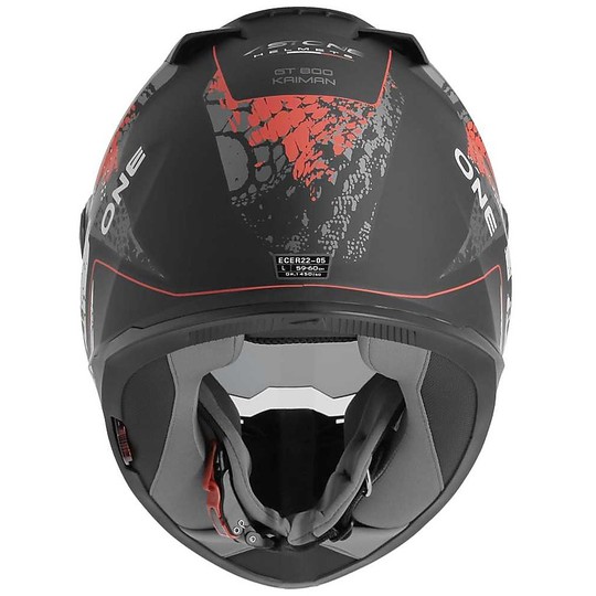 Integral Motorcycle Helmet Astone GT800 EVO Kaiman Black Red Opaque