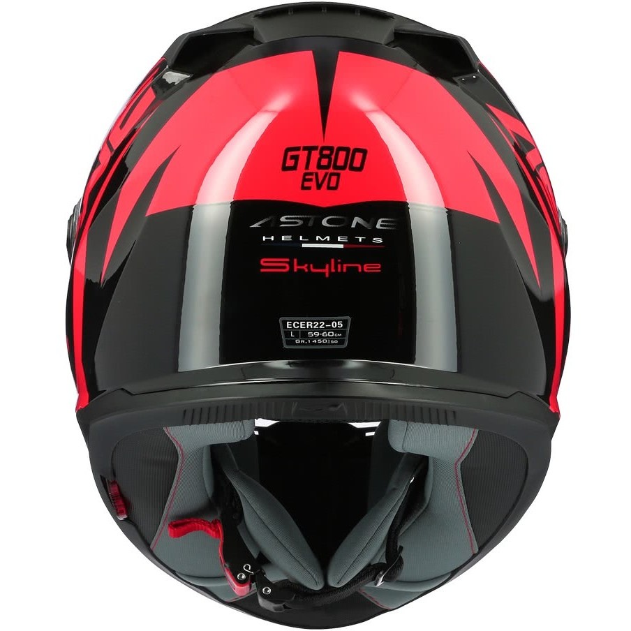 Integral Motorcycle Helmet Astone GT800 Evo SKYLINE Glossy Red