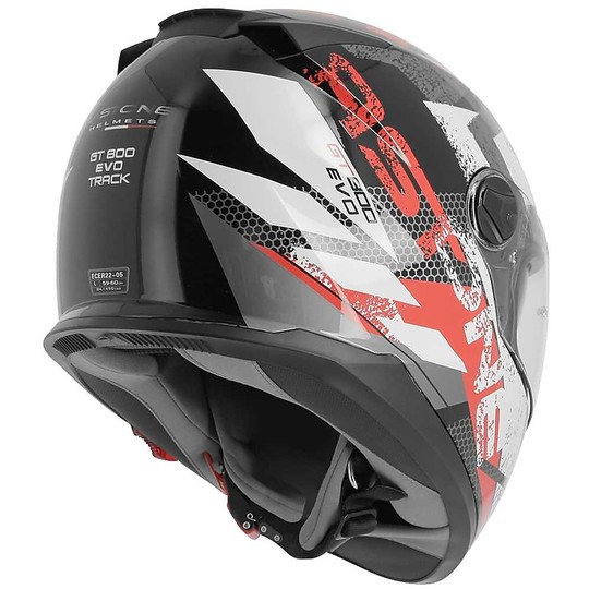 Integral Motorcycle Helmet Astone GT800 EVO Track Black Red