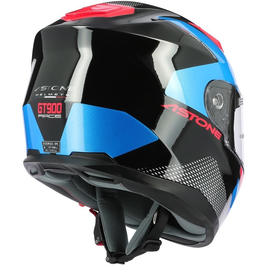 Integral Motorcycle Helmet Astone GT900 RACE Blue Black Chrome