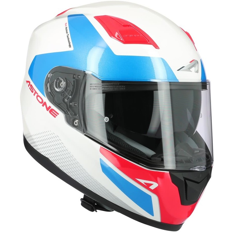 Integral Motorcycle Helmet Astone GT900 RACE Blue White Chrome