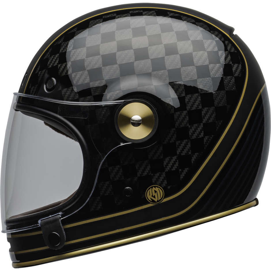 Integral Motorcycle Helmet Bell BULLITT CARBON RSD CHECK IT Glossy Matt Black