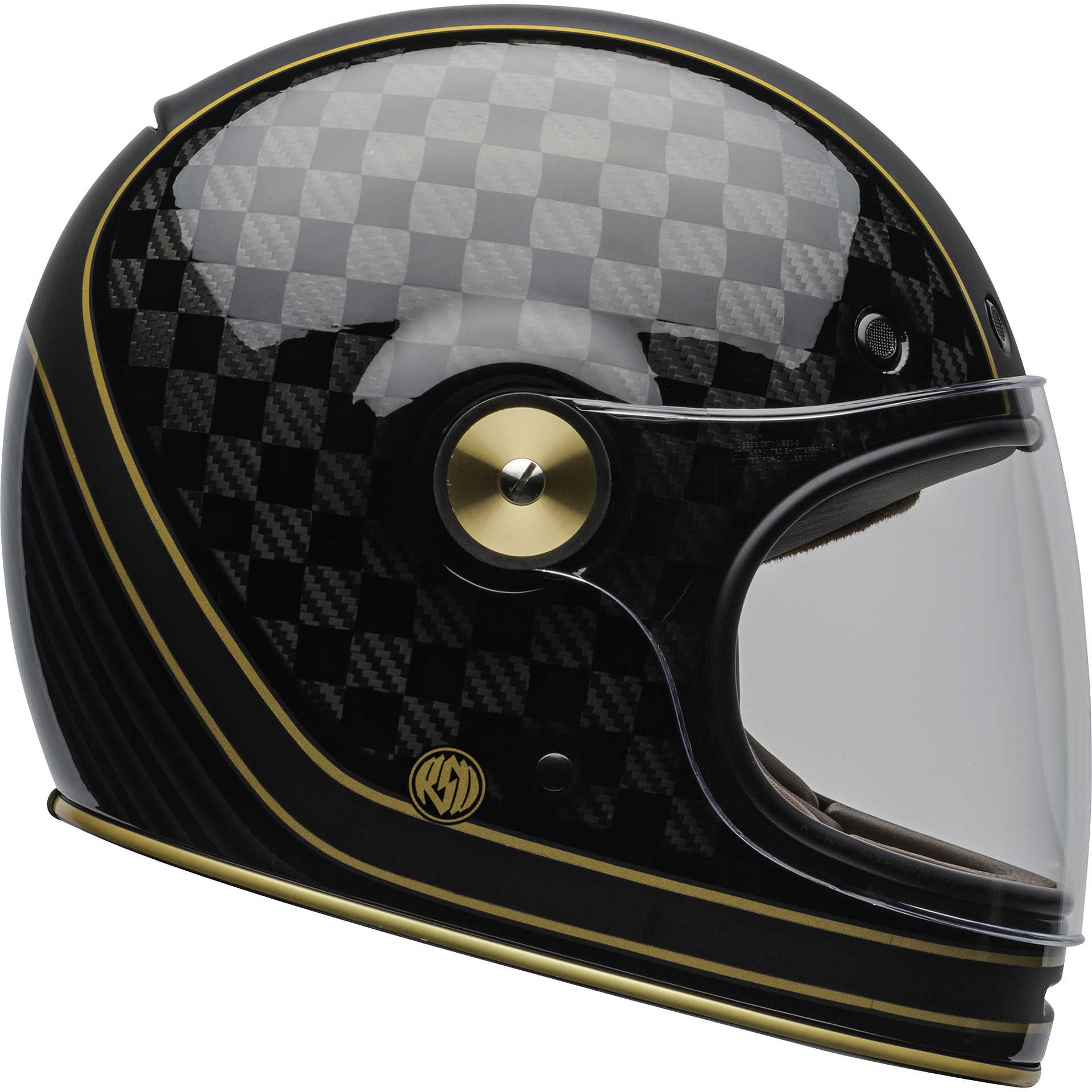 Integral Motorcycle Helmet Bell BULLITT CARBON RSD CHECK IT Glossy