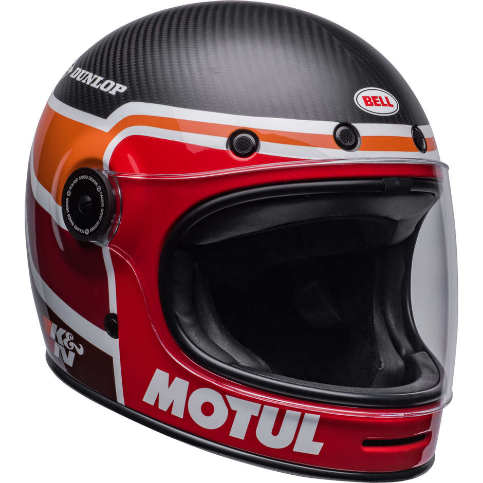 Integral Motorcycle Helmet Bell BULLITT CARBON RSD MULHOLLAND Black Red Matt Glossy