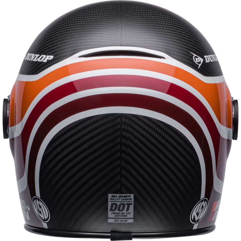 Integral Motorcycle Helmet Bell BULLITT CARBON RSD MULHOLLAND Black Red Matt Glossy
