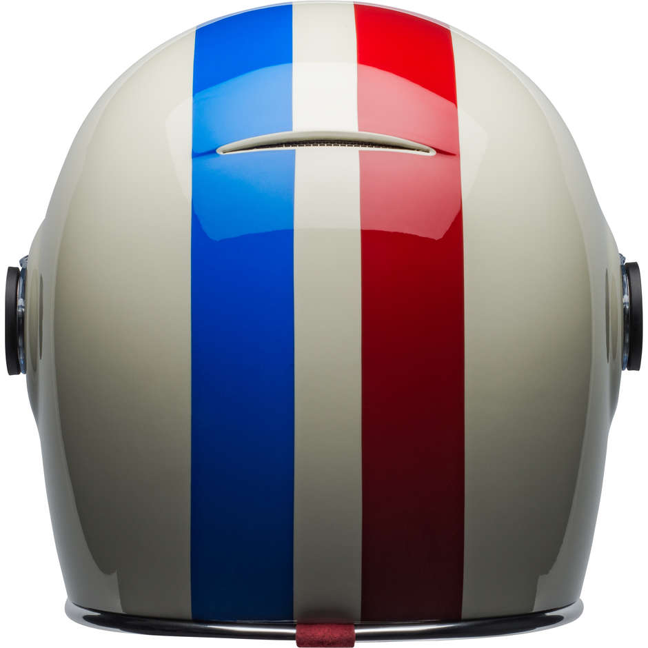 Integral Motorcycle Helmet Bell BULLITT COMMAND VINTAGE White Red Blue