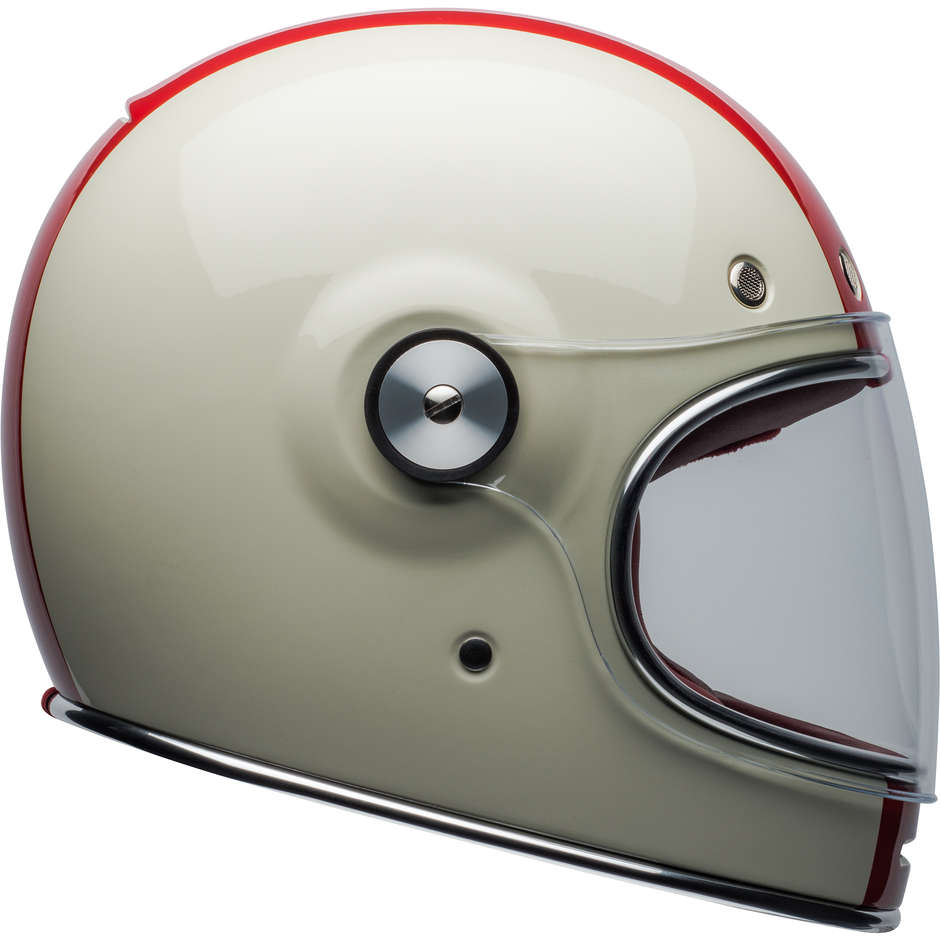 Integral Motorcycle Helmet Bell BULLITT COMMAND VINTAGE White Red Blue