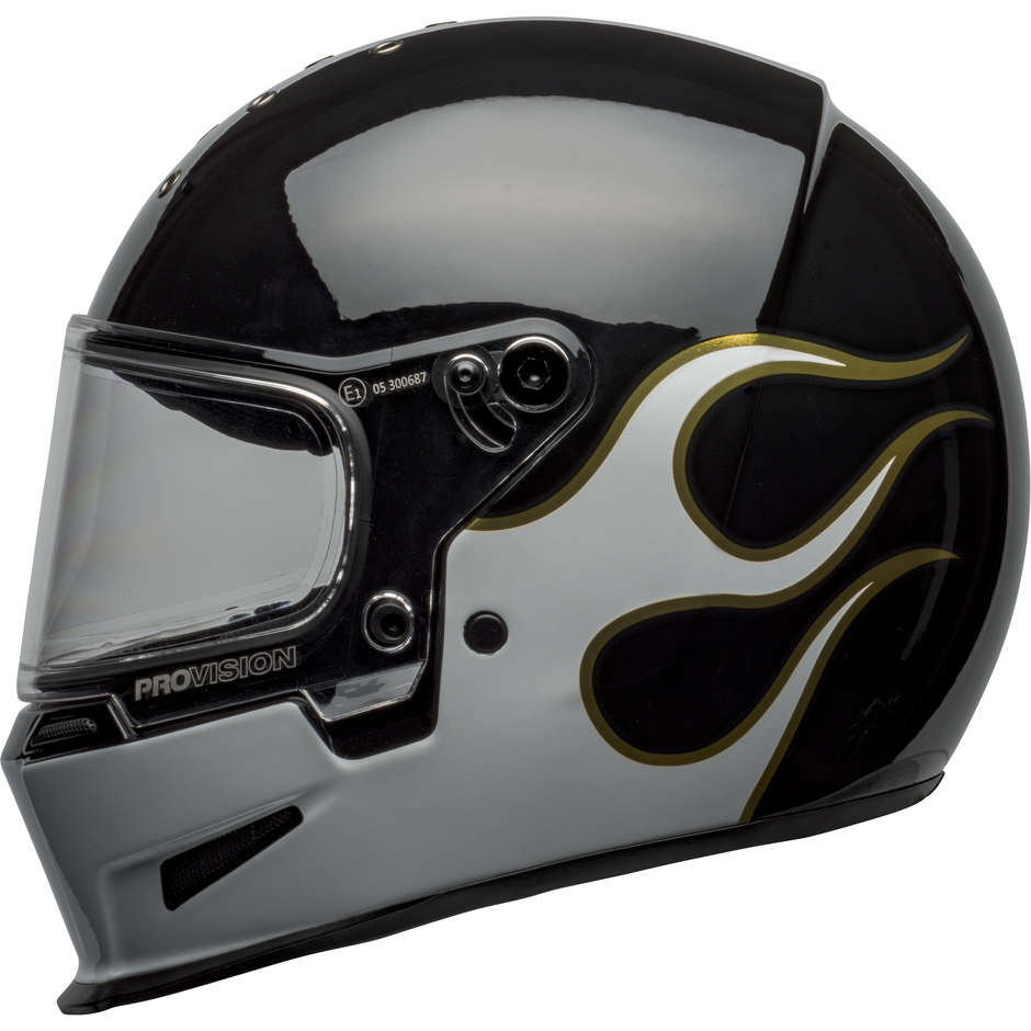 Integral Motorcycle Helmet Bell ELIMINATOR STOCKWELL Black White