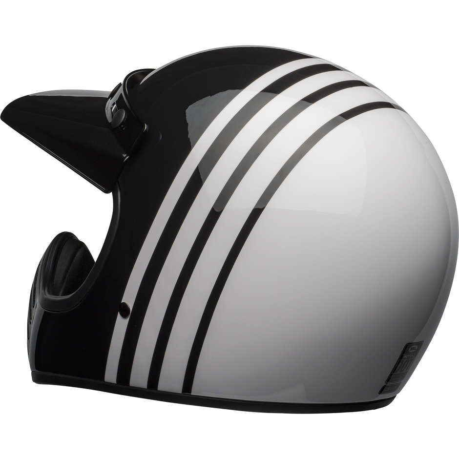 Integral Motorcycle Helmet Bell MOTO-3 REVERB White Black