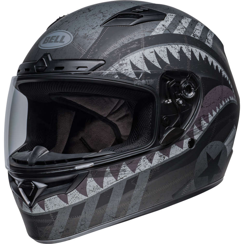 Integral Motorcycle Helmet Bell QUALIFIER DLX MIPS DEVIL MAY CARE Black Matt Gray
