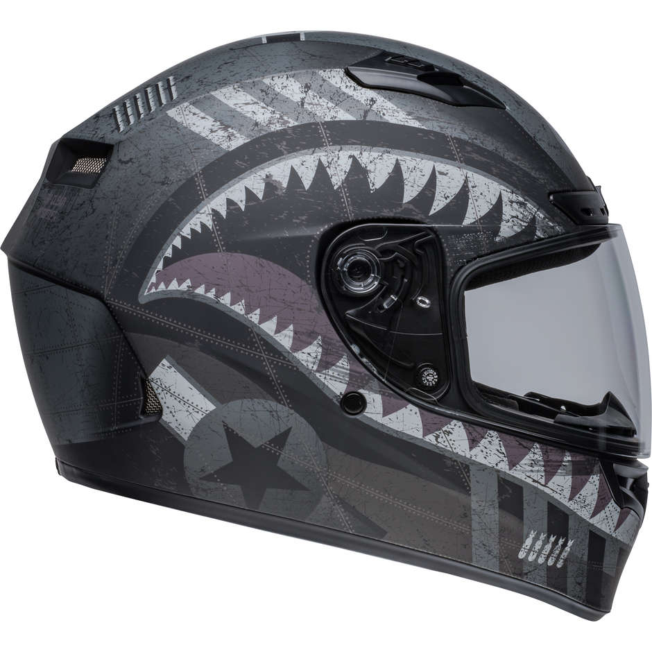 Integral Motorcycle Helmet Bell QUALIFIER DLX MIPS DEVIL MAY CARE Black Matt Gray