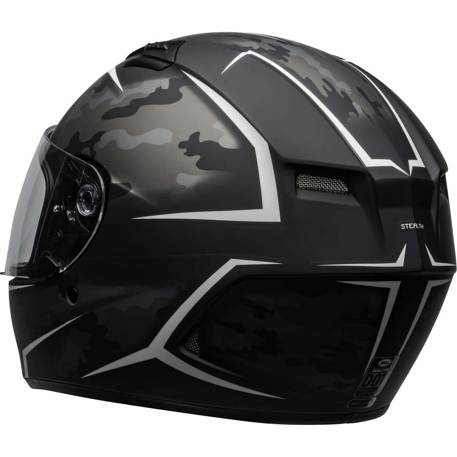 Integral Motorcycle Helmet Bell QUALIFIER STEALTH HELMET Camo Black Matt White