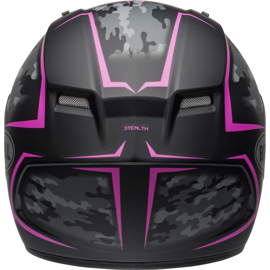 Integral Motorcycle Helmet Bell QUALIFIER STEALTH HELMET Camo Black Pink Opaque