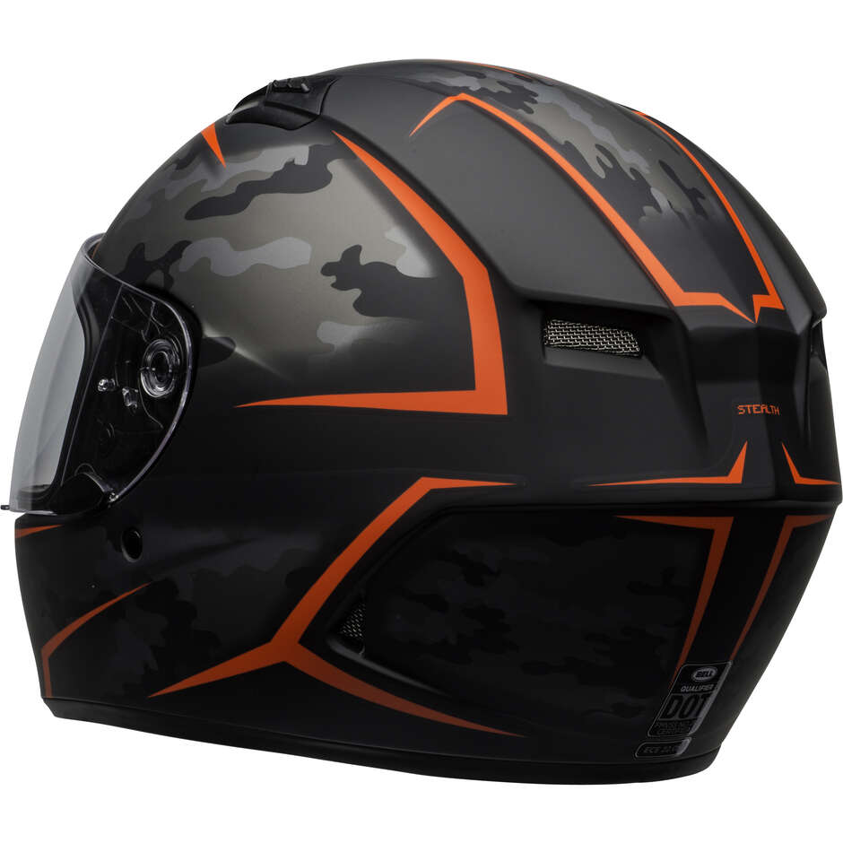 Integral Motorcycle Helmet Bell QUALIFIER STEALTH HELMET Camo Black Red Matt