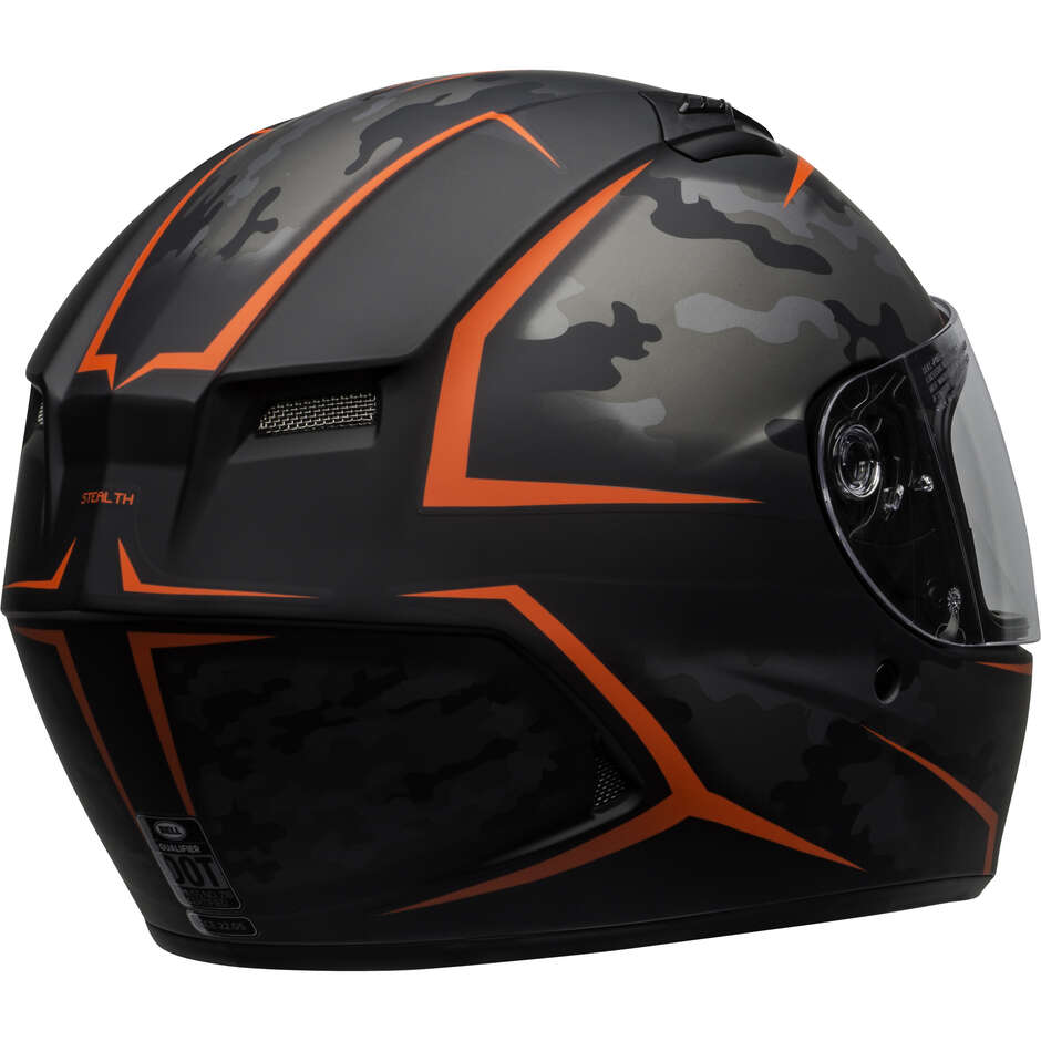 Integral Motorcycle Helmet Bell QUALIFIER STEALTH HELMET Camo Black Red Matt