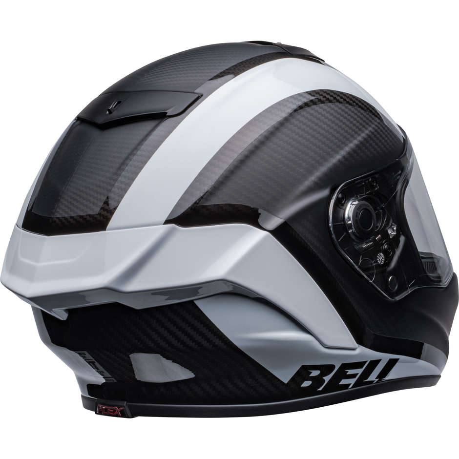 Integral Motorcycle Helmet Bell RACE STAR DLX TANTRUM2 Black Glossy Matt White