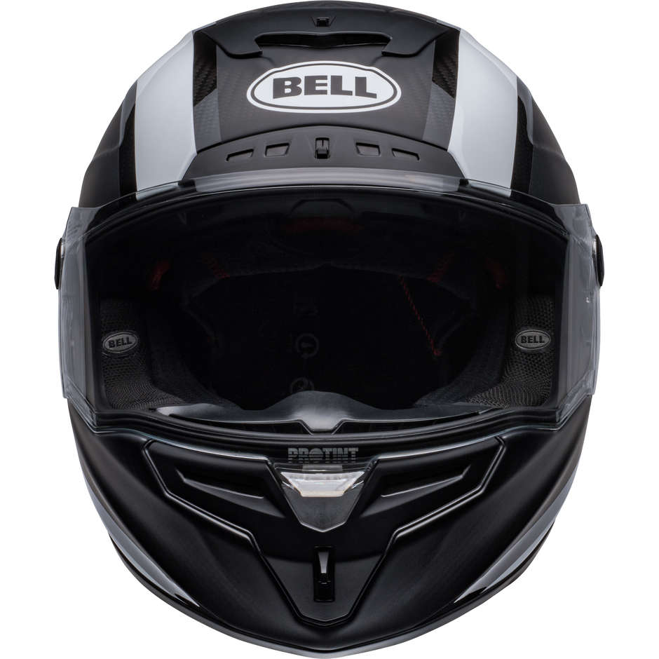 Integral Motorcycle Helmet Bell RACE STAR DLX TANTRUM2 Black Glossy Matt White