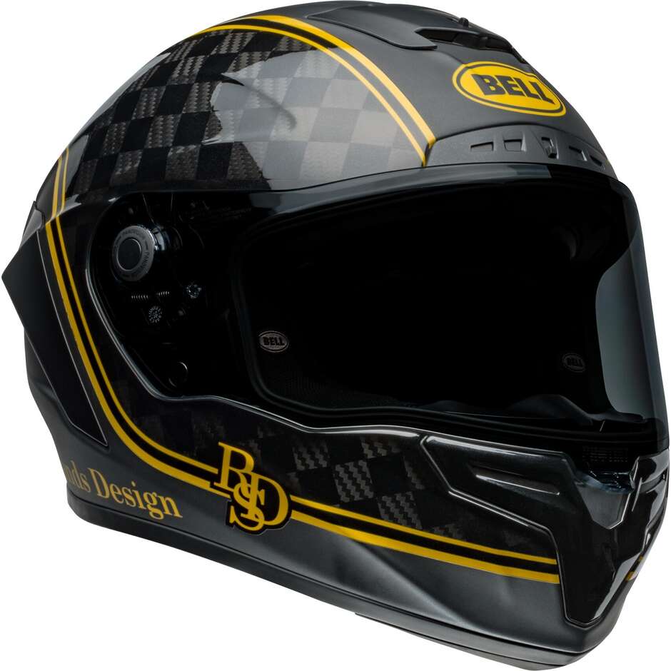 Integral Motorcycle Helmet BELL RACE STAR FLEX DLX ROLAND SAND DESIGN PLAYER Black Gold Matt Gloss