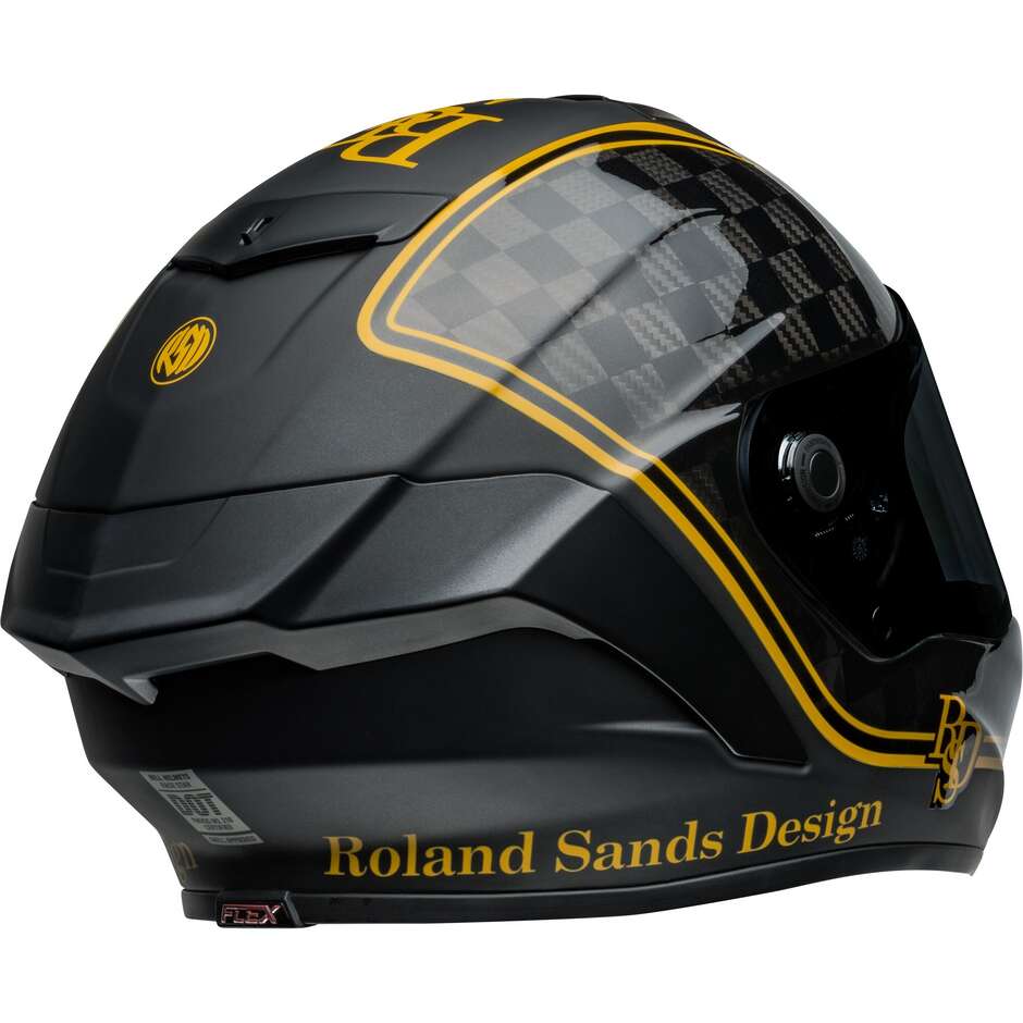 Integral Motorcycle Helmet BELL RACE STAR FLEX DLX ROLAND SAND DESIGN PLAYER Black Gold Matt Gloss