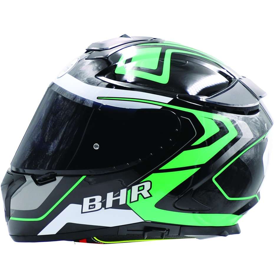 Integral Motorcycle Helmet Bhr 813 Double Visor Green Line