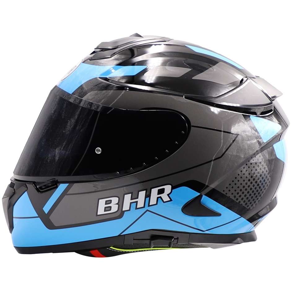 Integral Motorcycle Helmet Bhr 813 Double Visor Line Blue