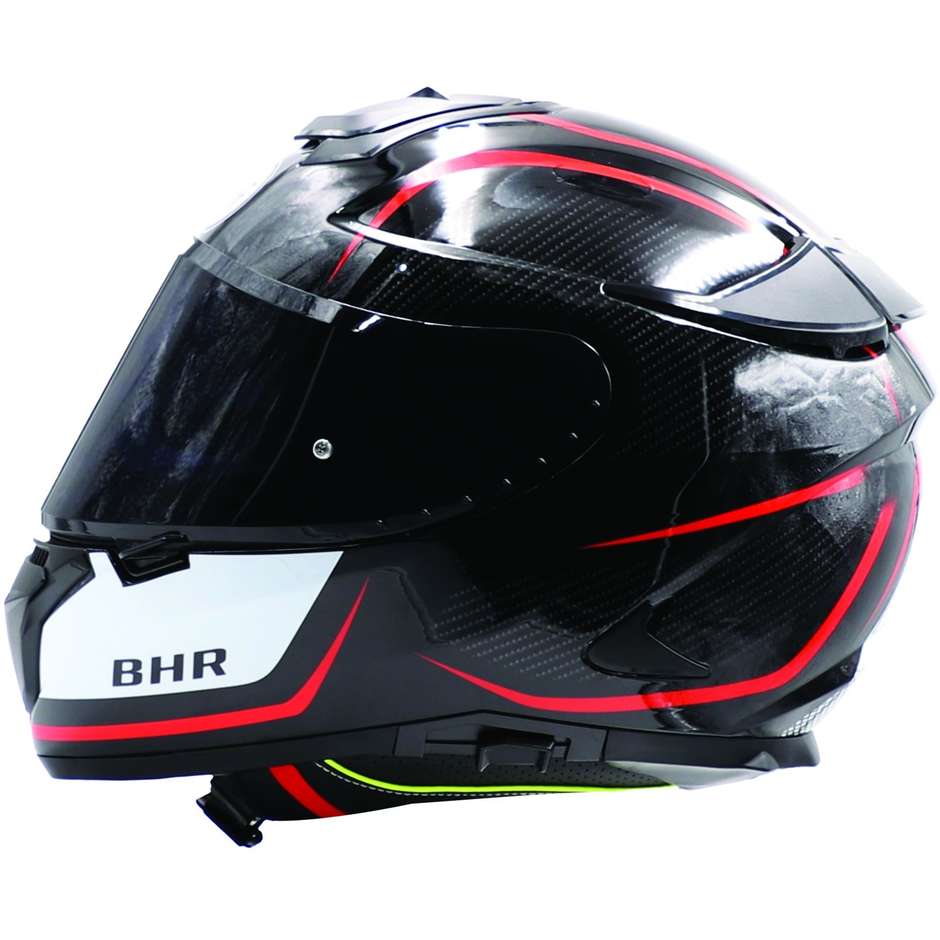 Integral Motorcycle Helmet Bhr 813 Double Visor Line Red