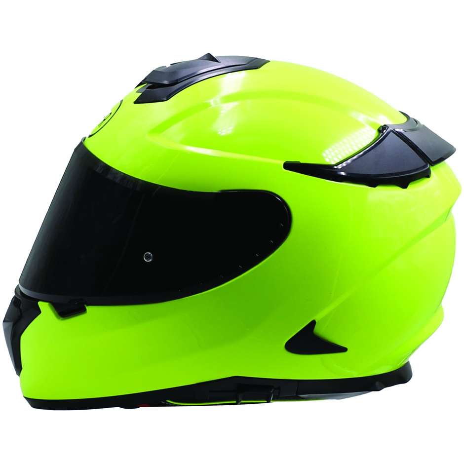 Integral Motorcycle Helmet Bhr 813 Double Yellow Fluo Visor