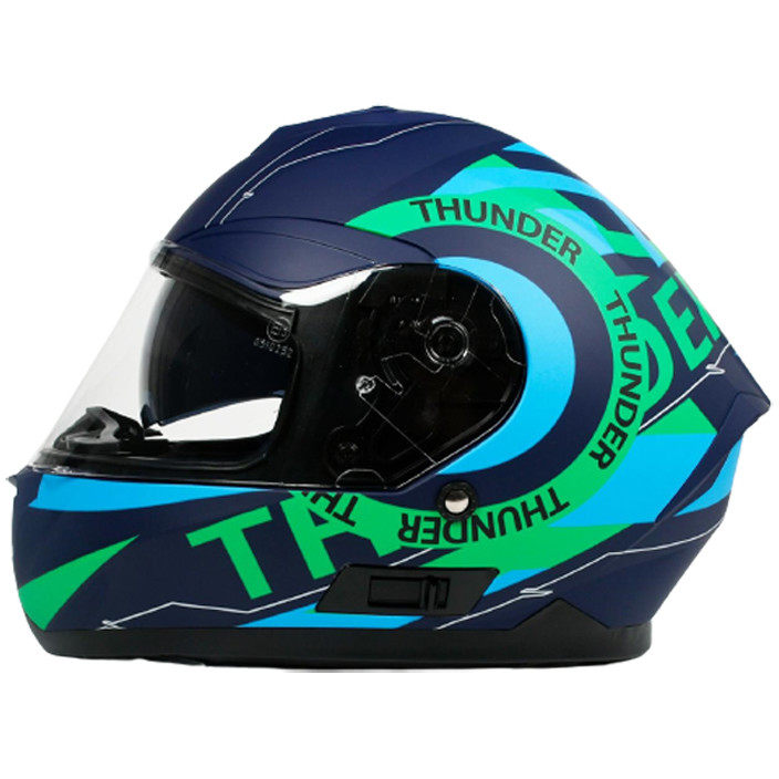 Integral Motorcycle Helmet BHR 814 Double Visor Multi Thunder Blue