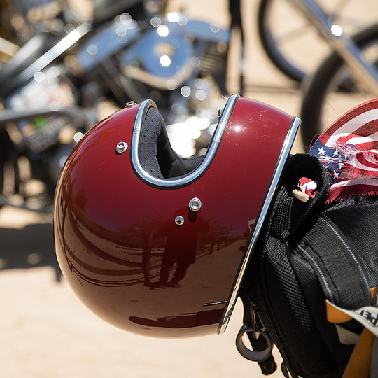 Integral Motorcycle Helmet Biltwell Gringo Red Garnet Model