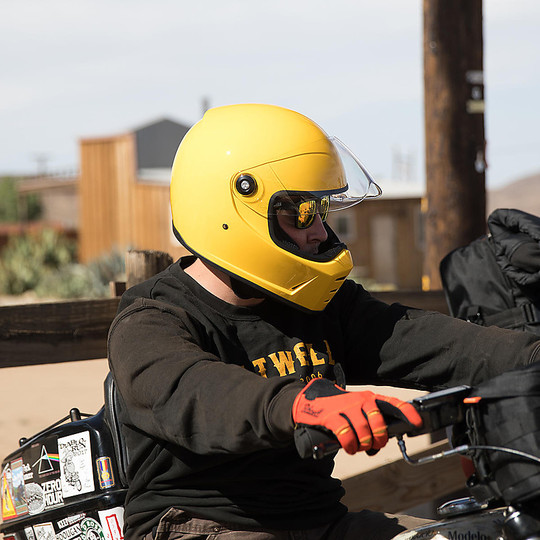 Integral Motorcycle Helmet Biltwell Lane Yellow Splitter Safe-T model