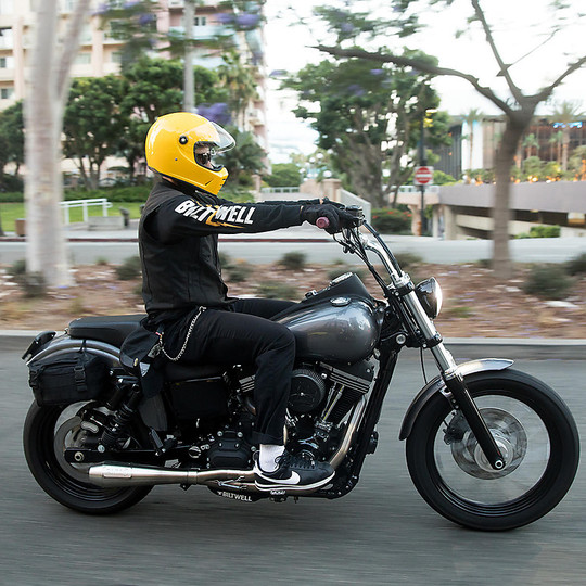 Integral Motorcycle Helmet Biltwell Lane Yellow Splitter Safe-T model