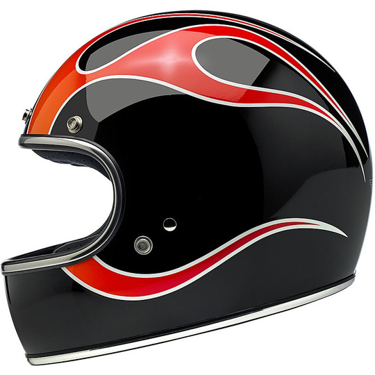 Integral Motorcycle Helmet Biltwell Model Gringo Dice Flames