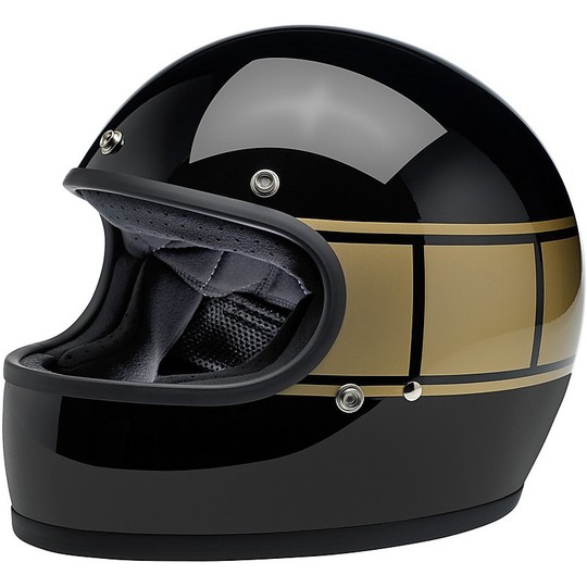 Integral Motorcycle Helmet Biltwell Model Gringo Holeshot Glossy Black