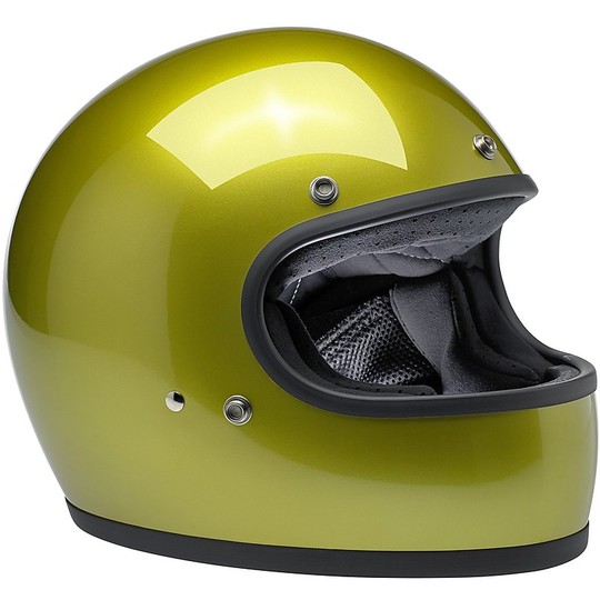 Integral Motorcycle Helmet Biltwell Model Gringo Metallic Sea Weed