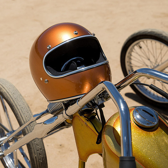 Integral Motorcycle Helmet Biltwell Model Gringo Polished Copper