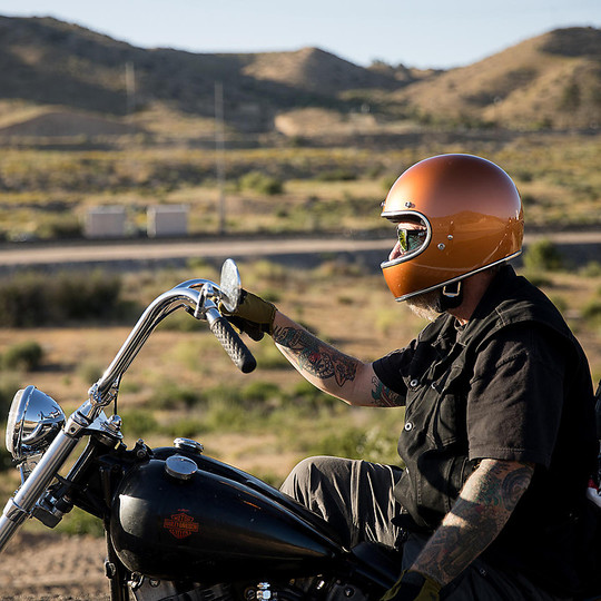 Integral Motorcycle Helmet Biltwell Model Gringo Polished Copper