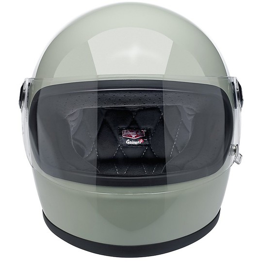 Integral Motorcycle Helmet Biltwell Model Gringo S With Glossy Green Sage Visor
