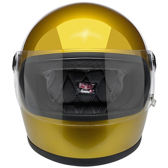 Integral Motorcycle Helmet Biltwell Model Gringo S With Gold MetallicYukon Visor
