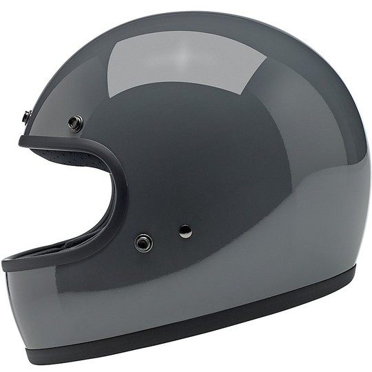Integral Motorcycle Helmet Biltwell Model Gringo Storm Glossy Gray