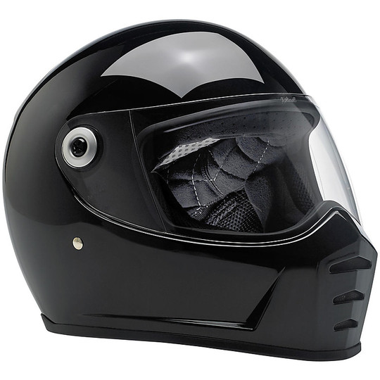 Integral Motorcycle Helmet Biltwell Model Lane Splitter Factory Glossy Black